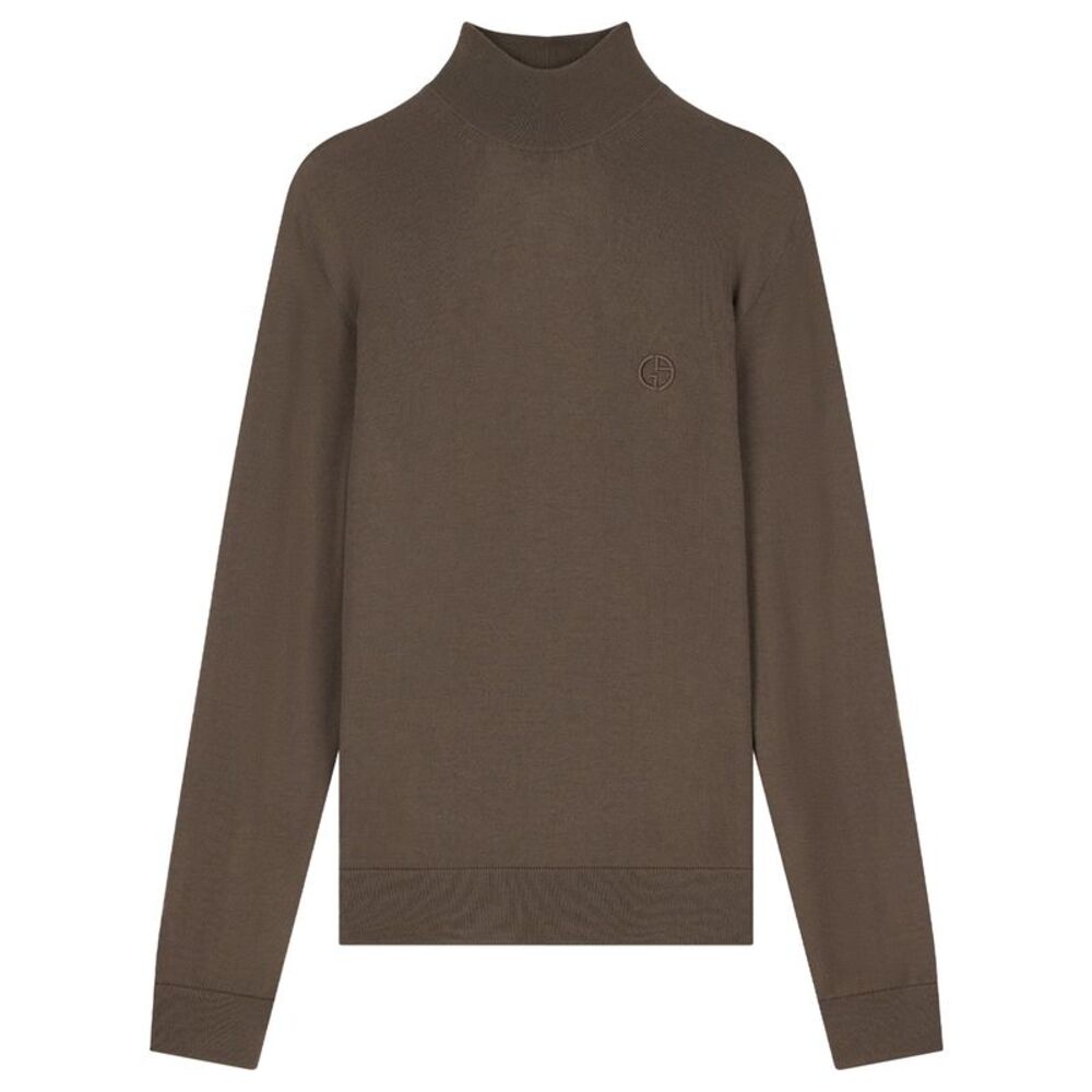 Giorgio Armani Men Slim-Fit Sweater In Plain Knit Virgin Wool